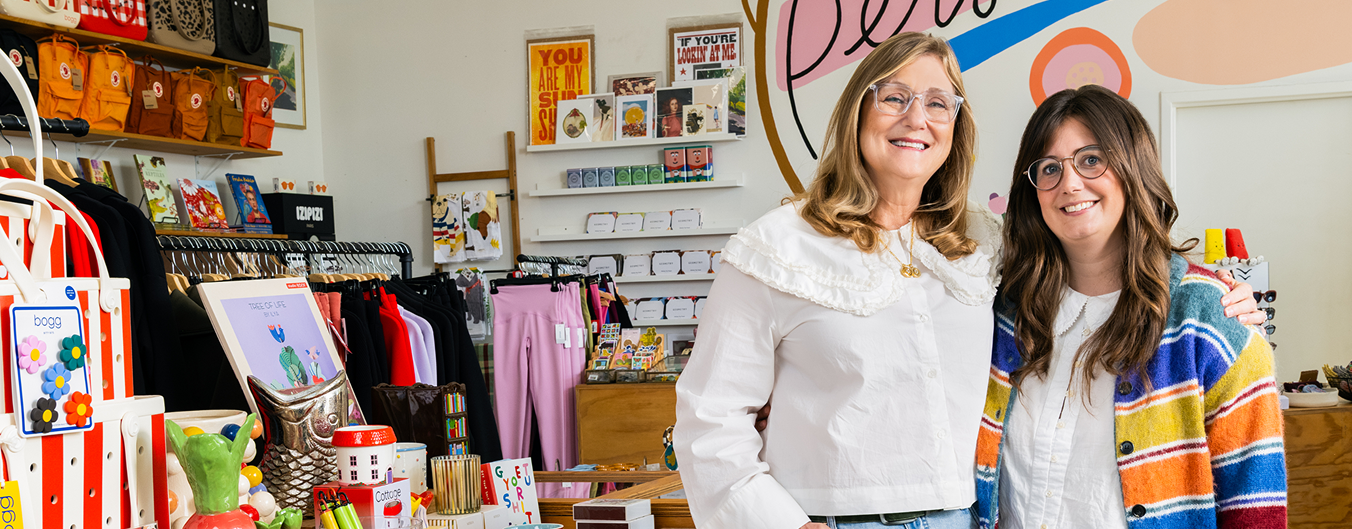 Personify began with a shared love of treasure hunting for co-founders Maddie Morden and her mother, Tammy Lopez. Today, that same sense of discovery shapes their colorful mix of apparel, gifts, home, accessories and more.