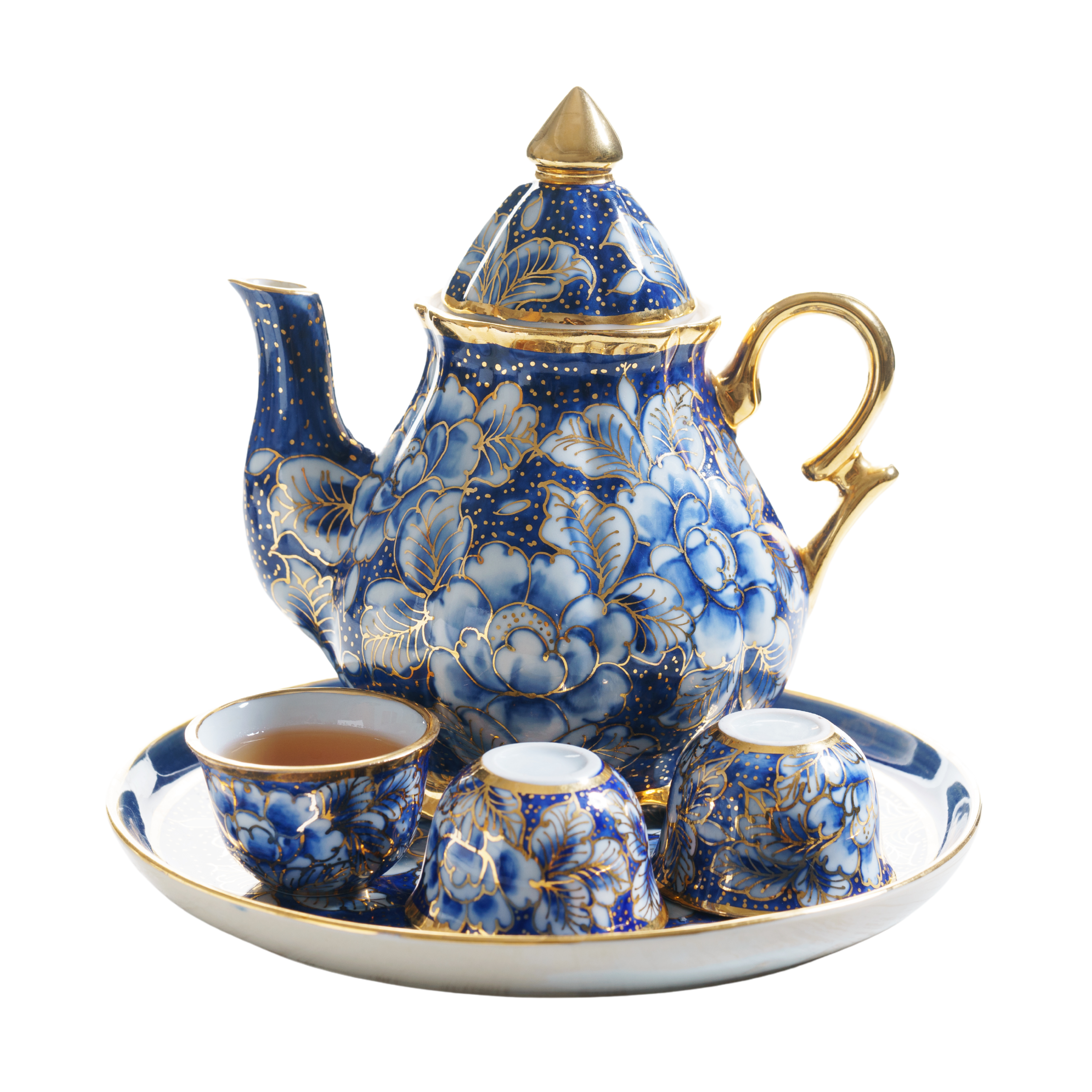 Ornate Blue Tea Pot